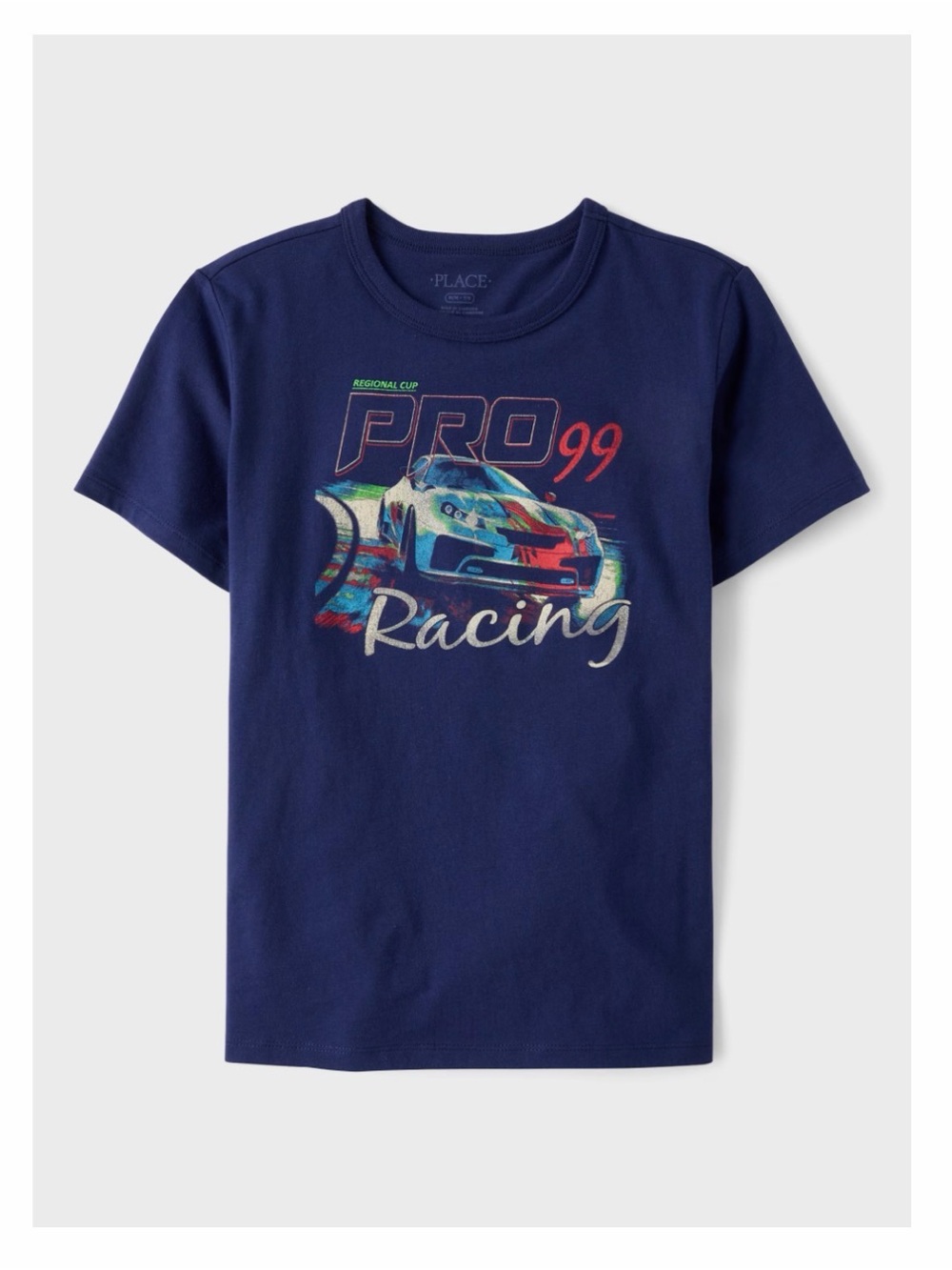 NWT:  Boys 'Pro 99 Racing' Graphic Tee-Navy.  Ss: 5/6; 7/8.